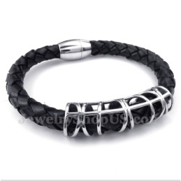 Pulsera De Cuero De Titanio Para Hombre