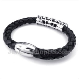 Pulsera De Cuero De Titanio Para Hombre