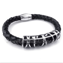 Pulsera De Cuero De Titanio Para Hombre