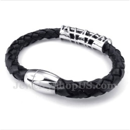 Pulsera De Cuero De Titanio Para Hombre