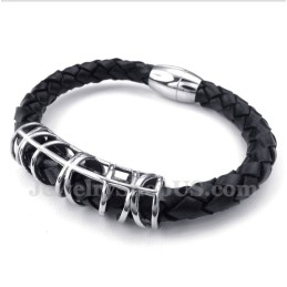 Pulsera De Cuero De Titanio Para Hombre