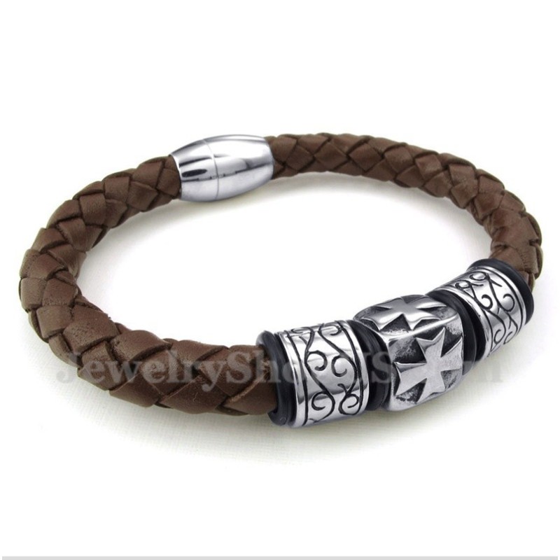 Pulsera De Cuero De Titanio Para Hombre Pulsera De Cuero De Titanio Para Hombre