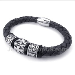 Pulsera De Cuero De Titanio Para Hombre