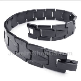 Pulsera De Titanio Negro Para Hombre