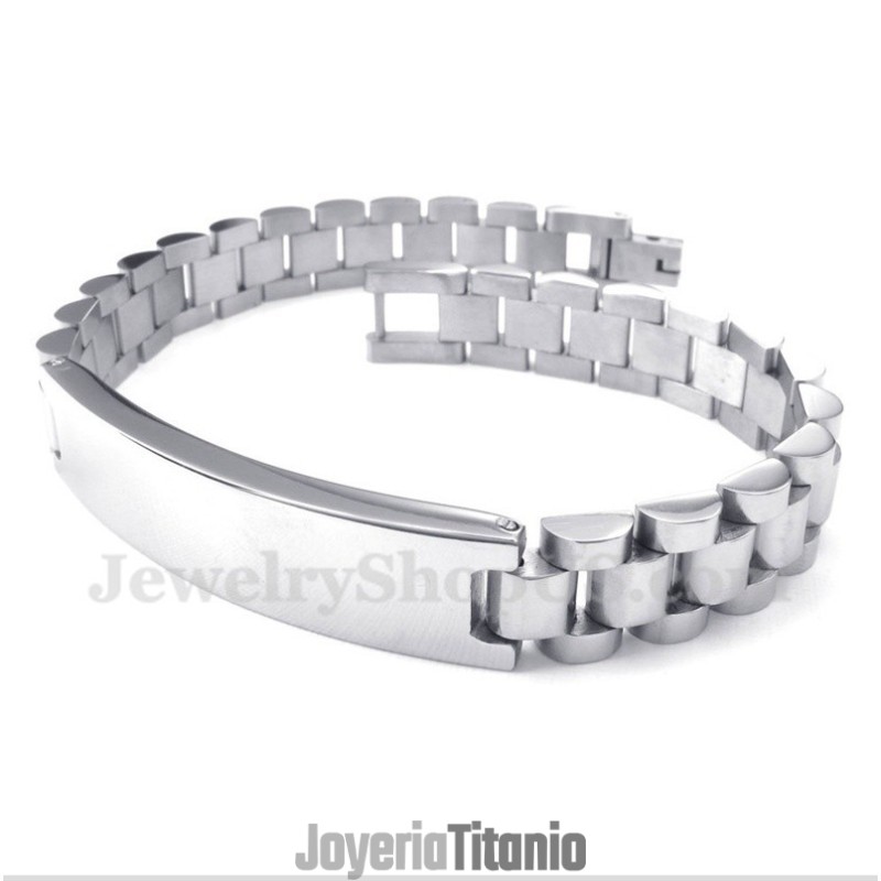 Pulsera De Titanio Para Hombre Con Cristal Pulsera De Titanio Para Hombre Con Cristal