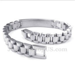 Pulsera De Titanio Para Hombre Con Cristal