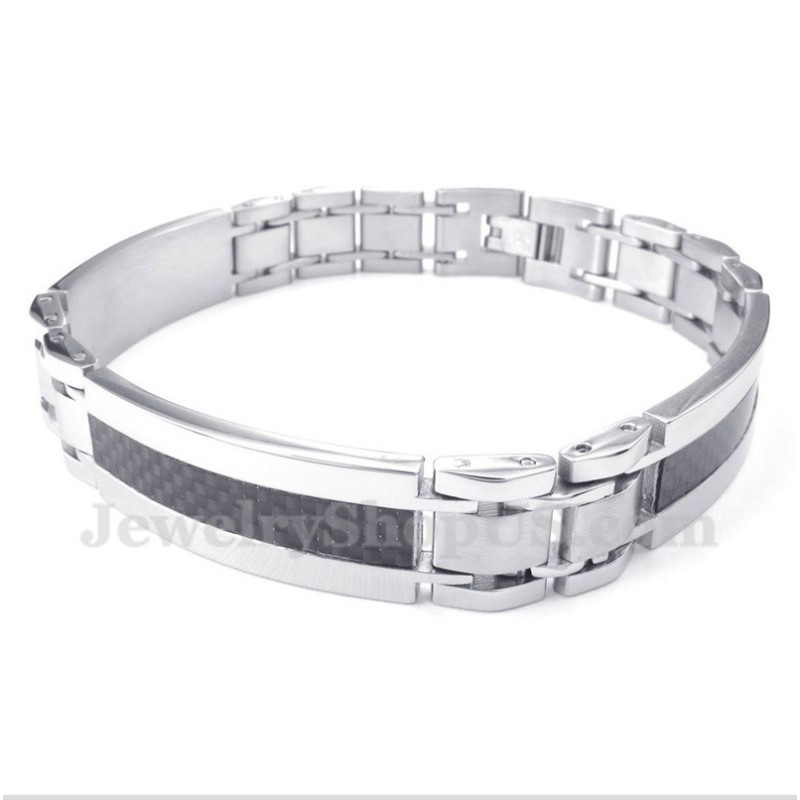 Pulsera De Fibra De Carbono Y Titanio Para Hombre Pulsera De Fibra De Carbono Y Titanio Para Hombre