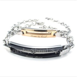 Pulsera De Titanio Negro Para Hombre