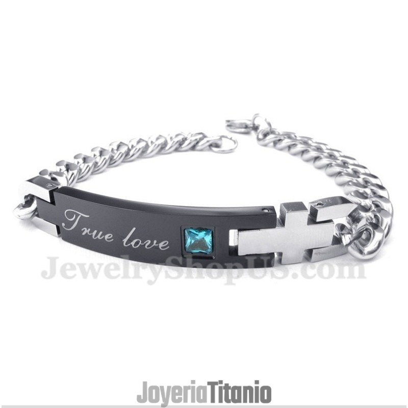 Pulsera De Titanio Con Diamantes Para Hombre Pulsera De Titanio Con Diamantes Para Hombre
