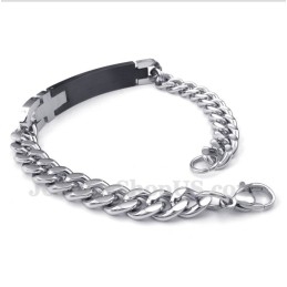 Pulsera De Titanio Con Diamantes Para Hombre