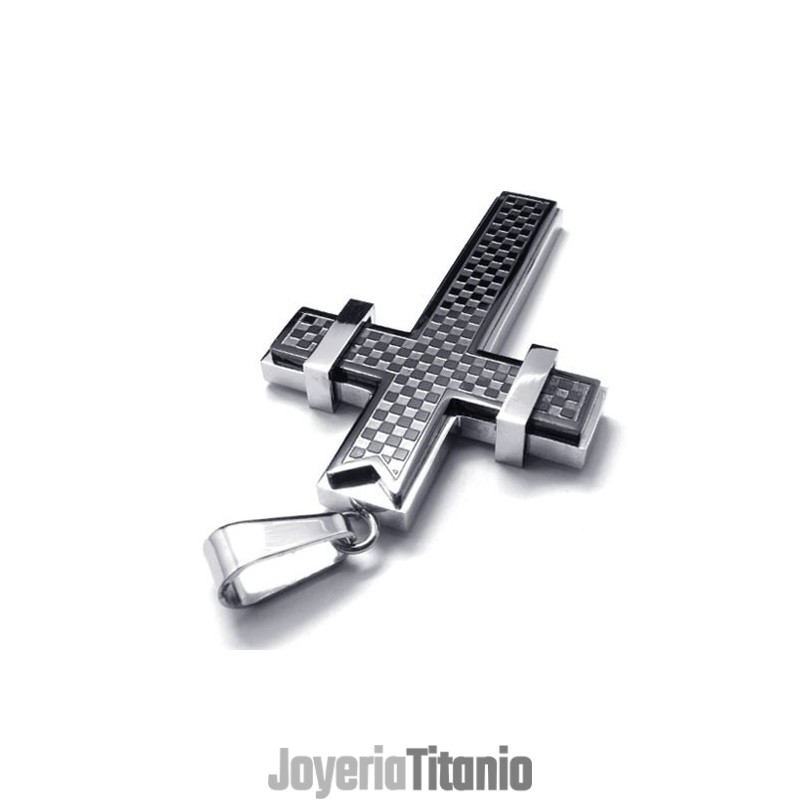 Colgante De Titanio Con Forma De Cruz De Moda (Negro) Colgante De Titanio Con Forma De Cruz De Moda (Negro)
