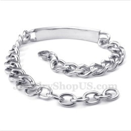 Pulsera De Titanio Con Diamantes Negros Para Hombre