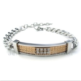 Pulsera De Pareja De Titanio, Oro Y Diamantes Para Mujer