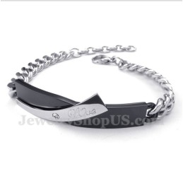 Pulsera De Titanio Negro Para Hombre