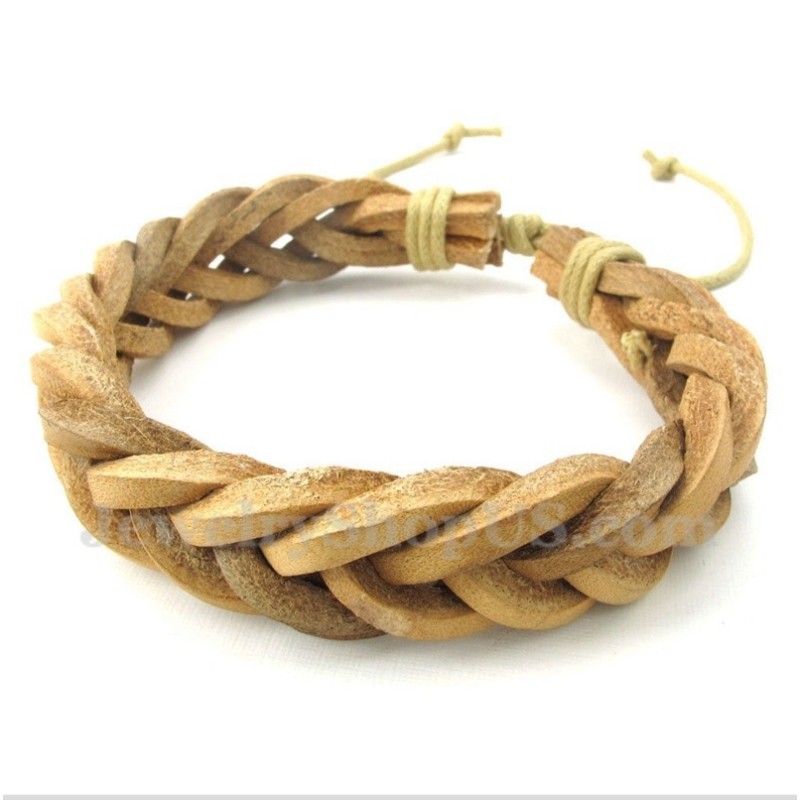 Pulsera De Titanio Y Cuero Para Hombre Pulsera De Titanio Y Cuero Para Hombre