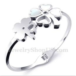 Pulsera De Trébol De Titanio Para Hombre