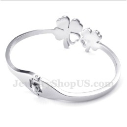 Pulsera De Trébol De Titanio Para Hombre