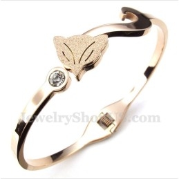 Pulsera De Zorro De Titanio Y Oro Rosa Para Hombre