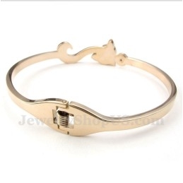 Pulsera De Zorro De Titanio Y Oro Rosa Para Hombre