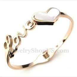 Pulsera Love De Titanio Y Oro Rosa Para Hombre