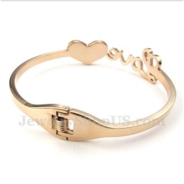 Pulsera Love De Titanio Y Oro Rosa Para Hombre