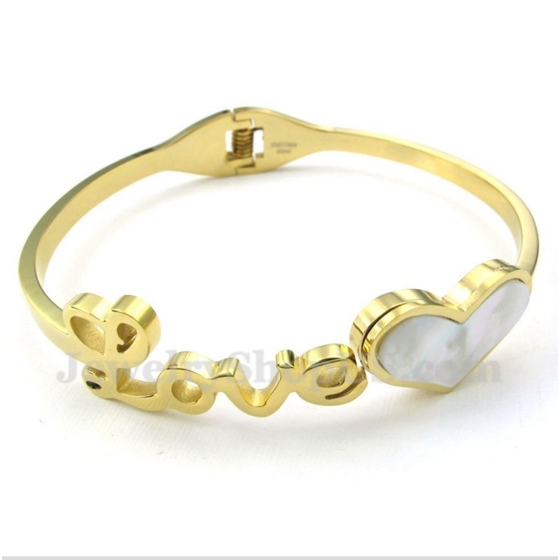Pulsera De Amor De Titanio Y Oro Para Hombre