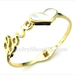 Pulsera De Amor De Titanio Y Oro Para Hombre