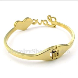 Pulsera De Amor De Titanio Y Oro Para Hombre