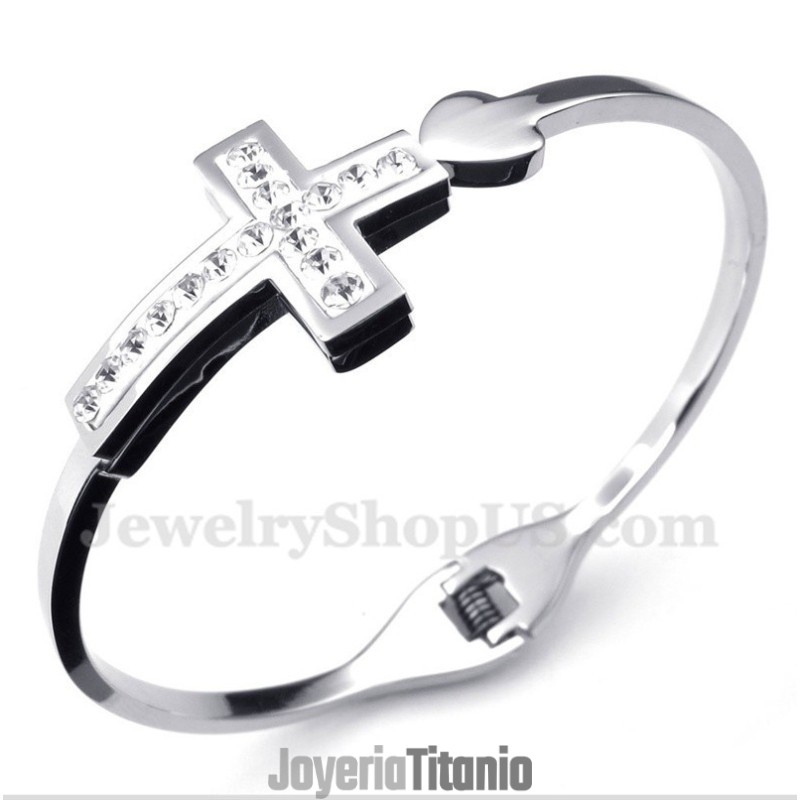 Pulsera De Cruz De Titanio Para Hombre Pulsera De Cruz De Titanio Para Hombre