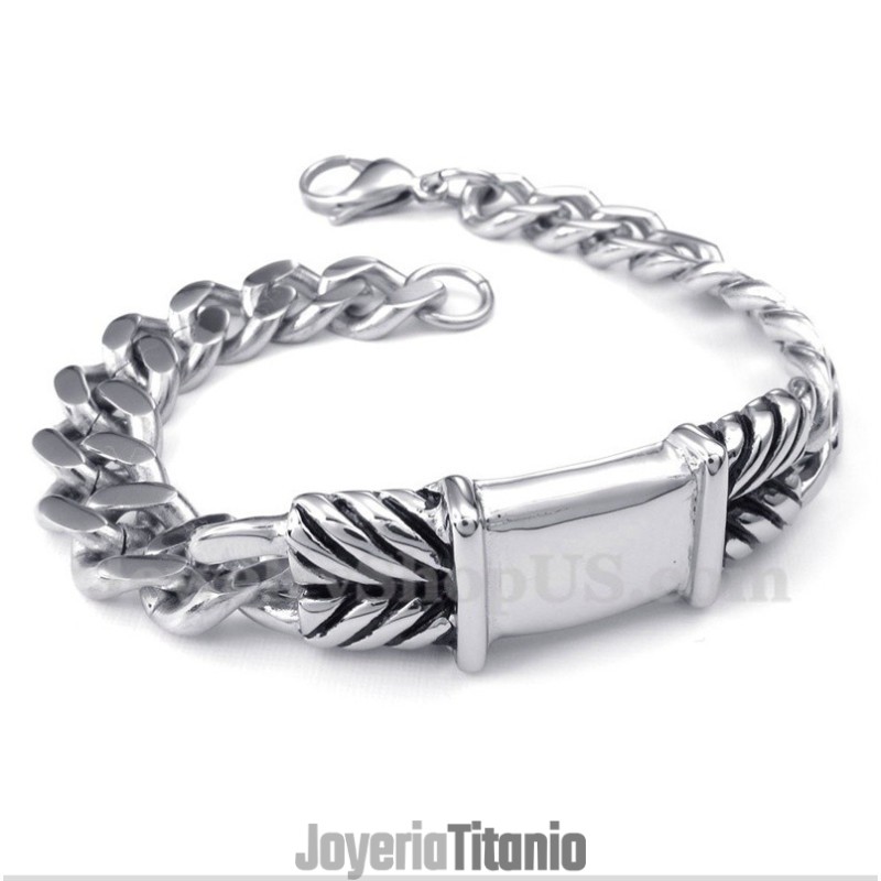 Pulsera De Titanio Fundido Para Hombre