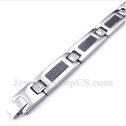 Pulsera Magnética De Fibra De Carbono Y Titanio Para Hombre