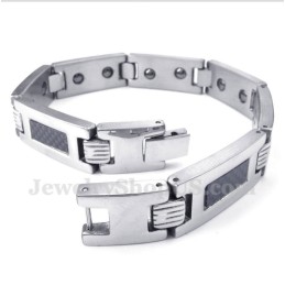 Pulsera Magnética De Fibra De Carbono Y Titanio Para Hombre