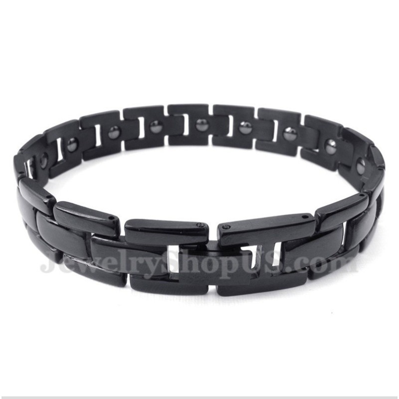 Pulsera Negra Con Imán De Titanio Para Hombre Pulsera Negra Con Imán De Titanio Para Hombre