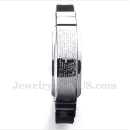 Pulsera De Caucho De Titanio Con Versículo Bíblico Para Hombre
