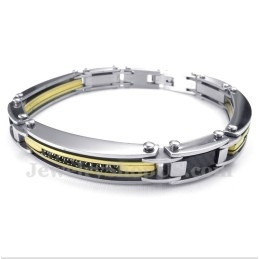 Pulsera De Titanio Con Diamantes Para Hombre