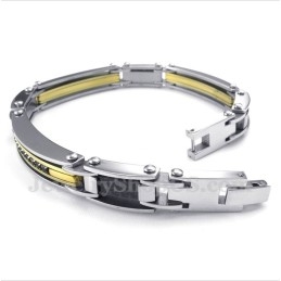 Pulsera De Titanio Con Diamantes Para Hombre