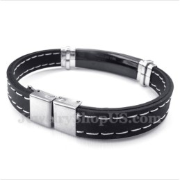 Pulsera De Caucho De Titanio Con Versículo Bíblico Para Hombre