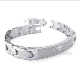 Pulsera De Titanio Con Versículo Bíblico En Español Para Hombre