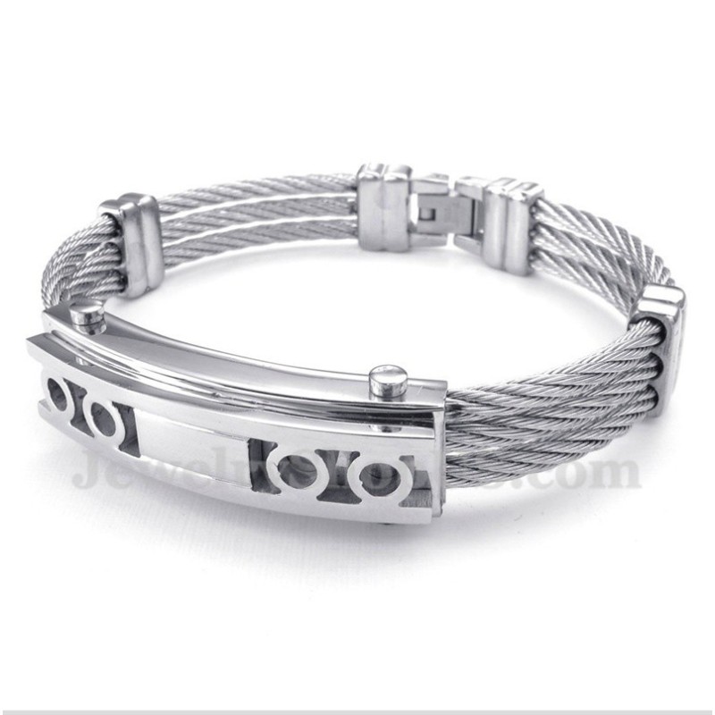 Pulsera De Cable De Titanio Para Hombre