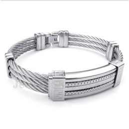 Pulsera De Cable De Titanio Para Hombre
