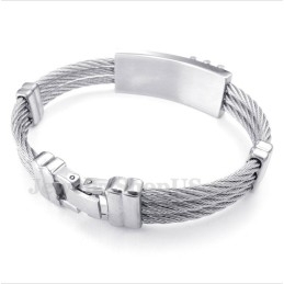Pulsera De Cable De Titanio Para Hombre
