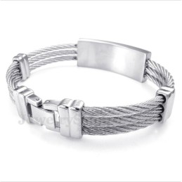 Pulsera De Cable De Titanio Para Hombre