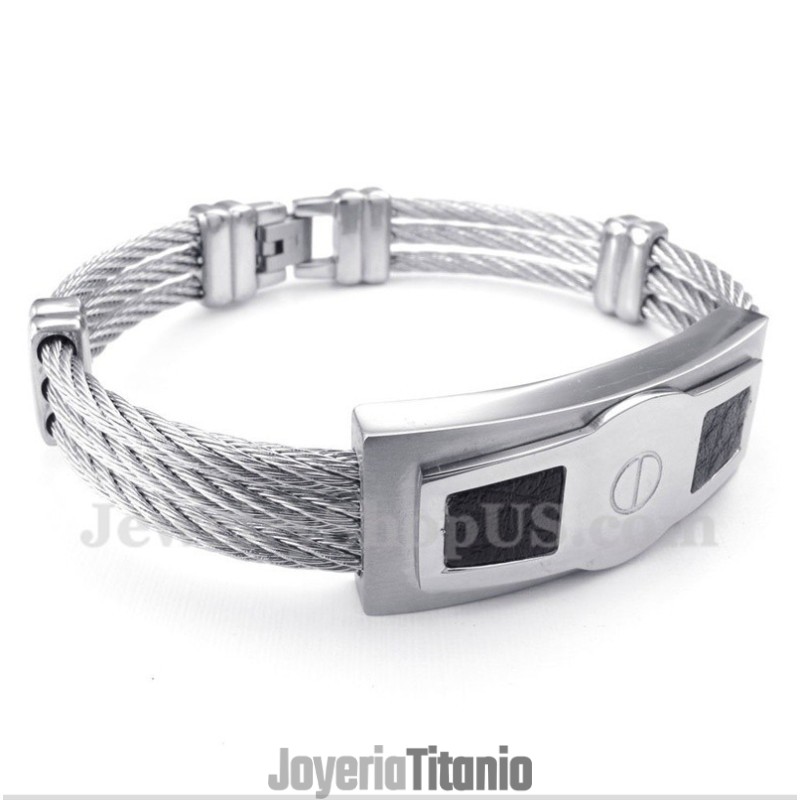 Pulsera De Cable De Titanio Para Hombre