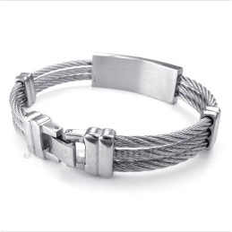 Pulsera De Cable De Titanio Para Hombre