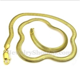 Collar De Serpiente De Titanio Dorado De 20 Pulgadas Para Hombre