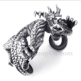 Pulsera De Dragón De Titanio Fundido Para Hombre