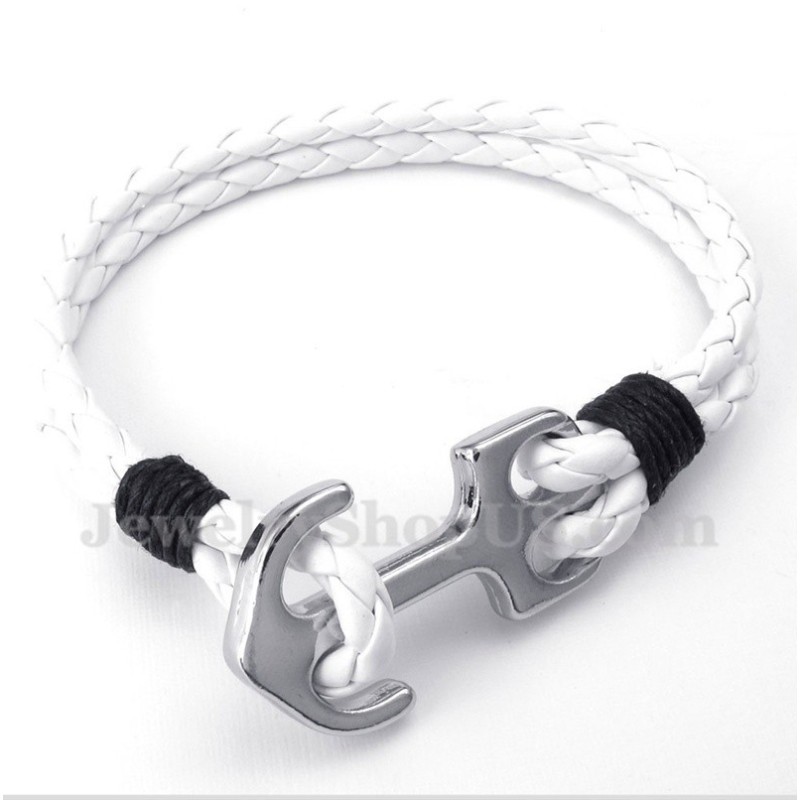 Pulsera De Ancla De Cuero Para Hombre Pulsera De Ancla De Cuero Para Hombre