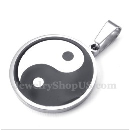 Colgante De Tai Chi De Titanio Para Hombre Con Cadena Gratis