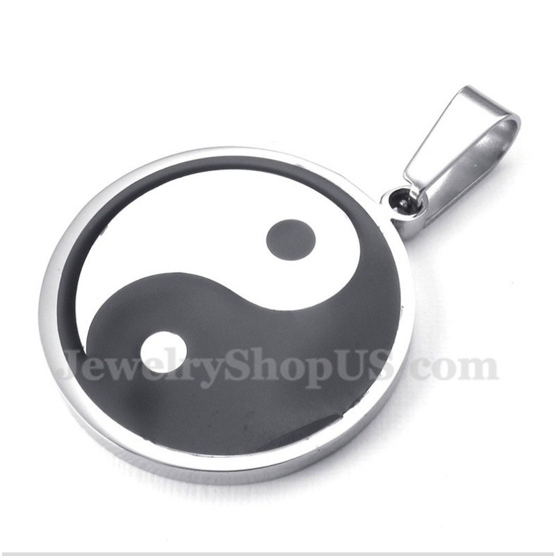 Colgante De Tai Chi De Titanio Para Hombre Con Cadena Gratis Colgante De Tai Chi De Titanio Para Hombre Con Cadena Gratis