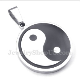 Colgante De Tai Chi De Titanio Para Hombre Con Cadena Gratis